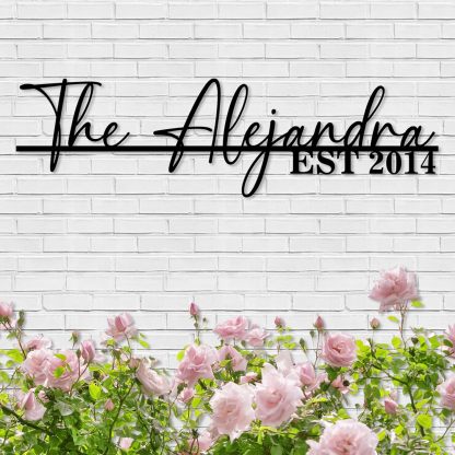 Personalized Family Name Sign, Custom Metal Sign, Last Name Signs for Home-MetalsignX