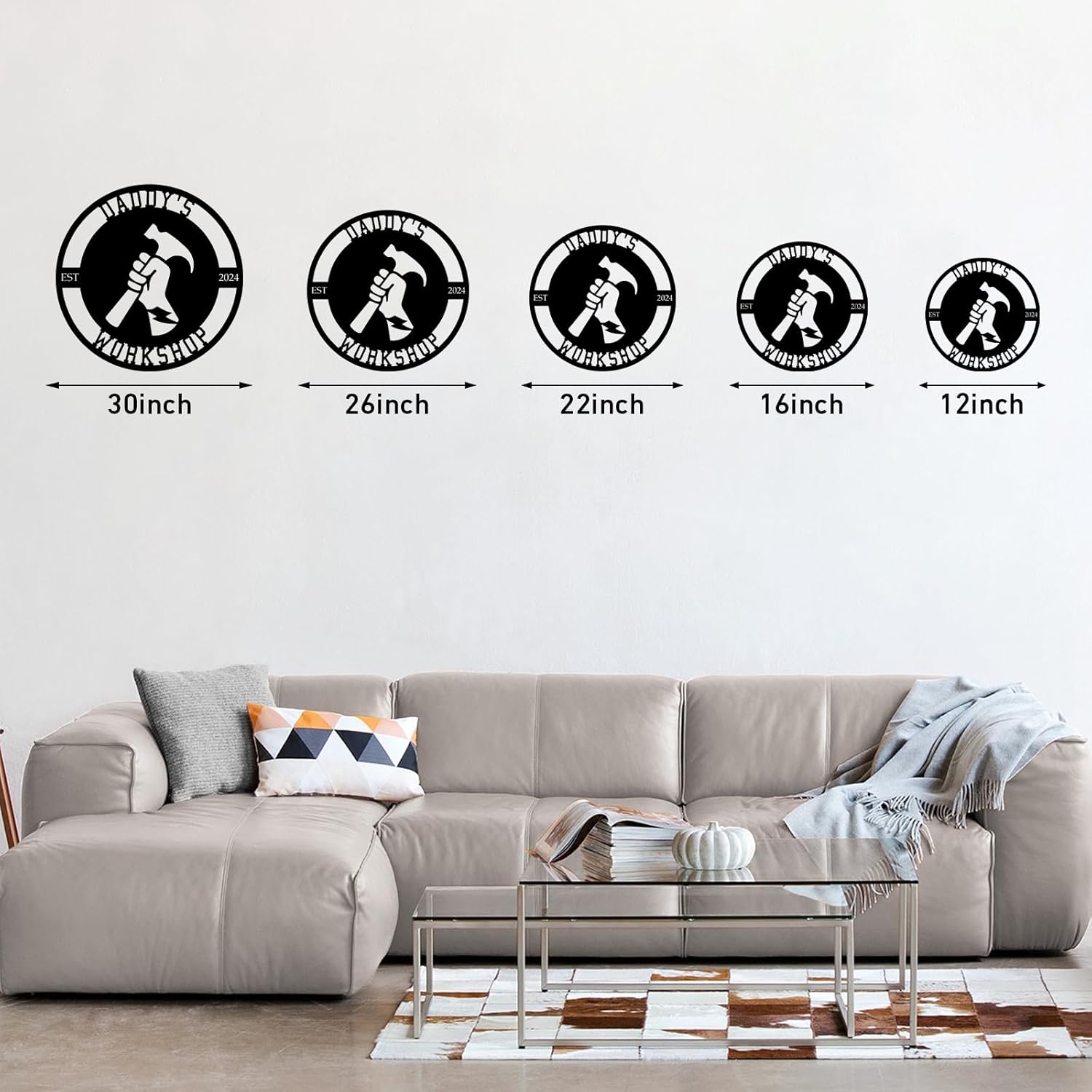 Personalized Worshop/Outdoor Metal Signs, Custom Plaque Wall Art, Father Gifts, Family Name Sign ms002-MetalsignX