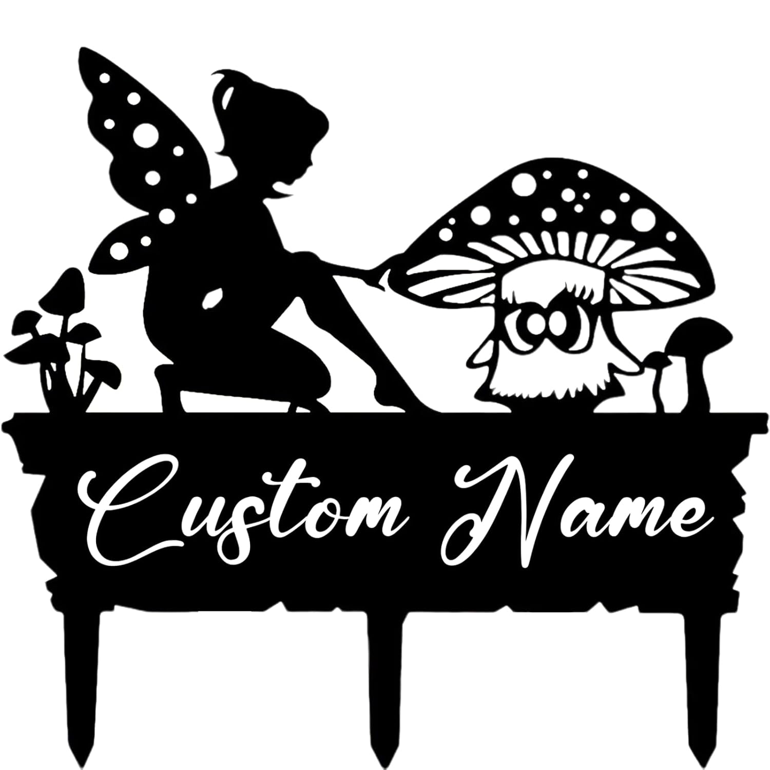 Handcrafted Fairy Garden Stake , Rustic Metal Sign for Magical Yard Spaces-MetalsignX