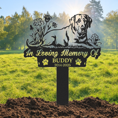 Labrador Memorial Garden Sign, Personalized Labrador Dog Memorial Sign, Pet Loss Tribute, Dog Loss Garden