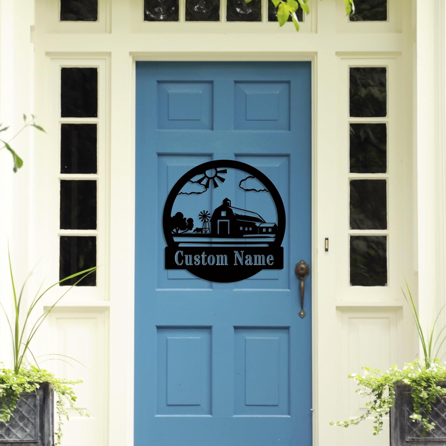 Personalized Butterfly Cabin Sign  | Outdoor Metal Wall Art | Bedroom Wall Decor | Housewarming Wedding Gifts-MetalsignX