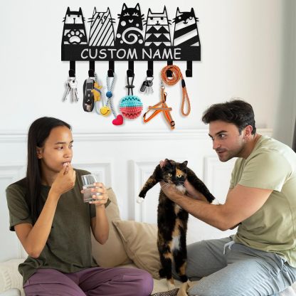 Custom Dog Leash Holder for Wall, Custom Metal Key Holder Wall Mount-MetalsignX