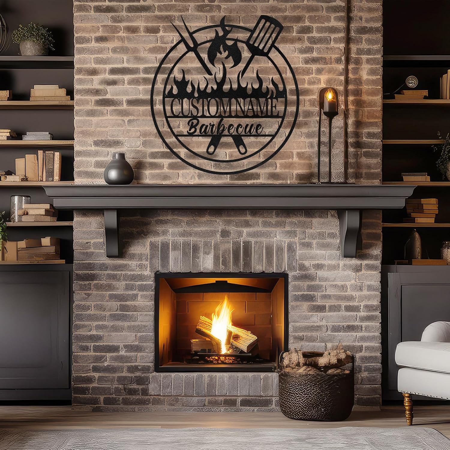 Personalized Kitchen Wall Plaque - Coffee, BBQ & Wine Metal Art for Food Lovers-MetalsignX