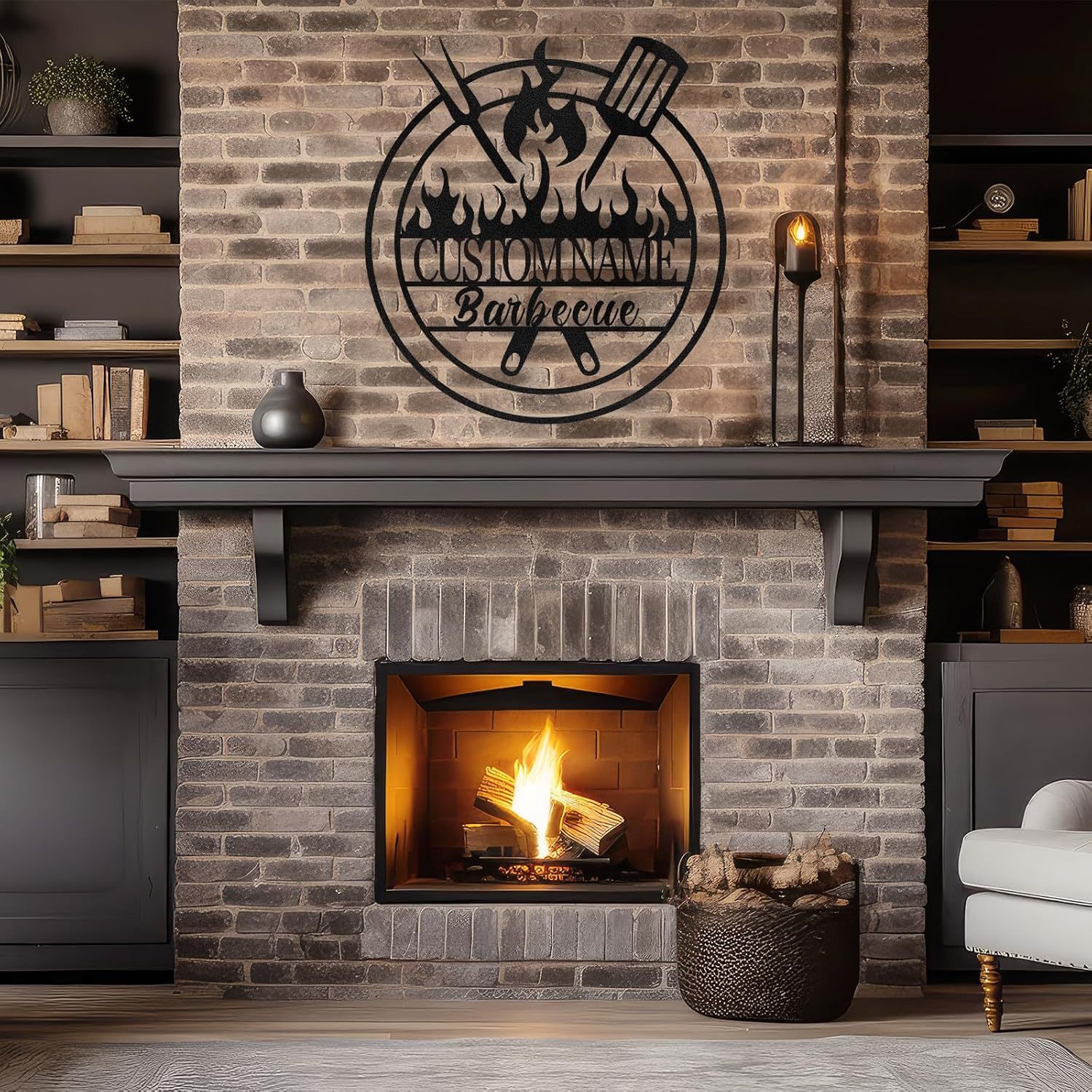 Personalized Kitchen Wall Plaque - Coffee, BBQ & Wine Metal Art for Food Lovers-MetalsignX