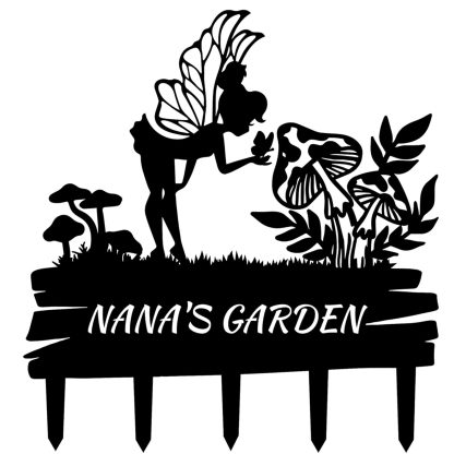 Handcrafted Fairy Garden Stake , Rustic Metal Sign for Magical Yard Spaces-MetalsignX