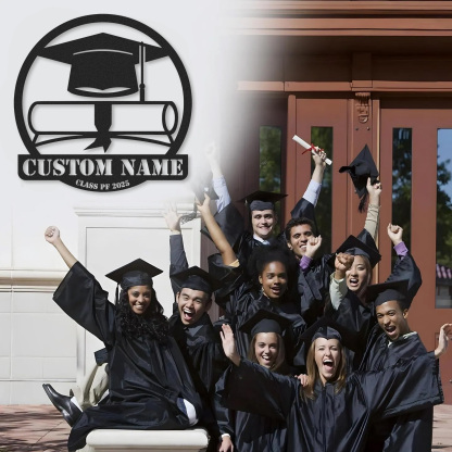 [Copy][Copy][Copy][Copy][Copy]Custom Minimalist Graduation Metal Sign Class of 2025 Personalized Wall Decor