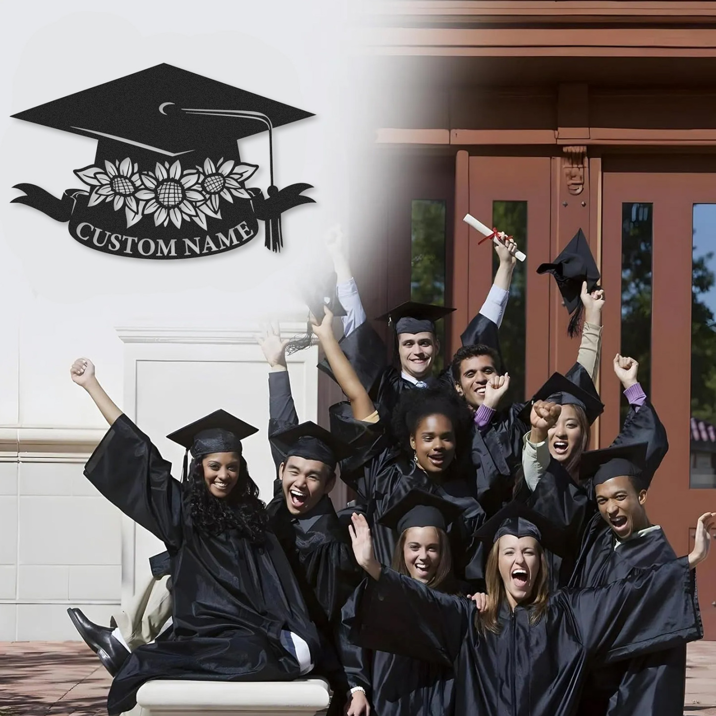 [Copy][Copy][Copy][Copy][Copy][Copy]Custom Minimalist Graduation Metal Sign Class of 2025 Personalized Wall Decor