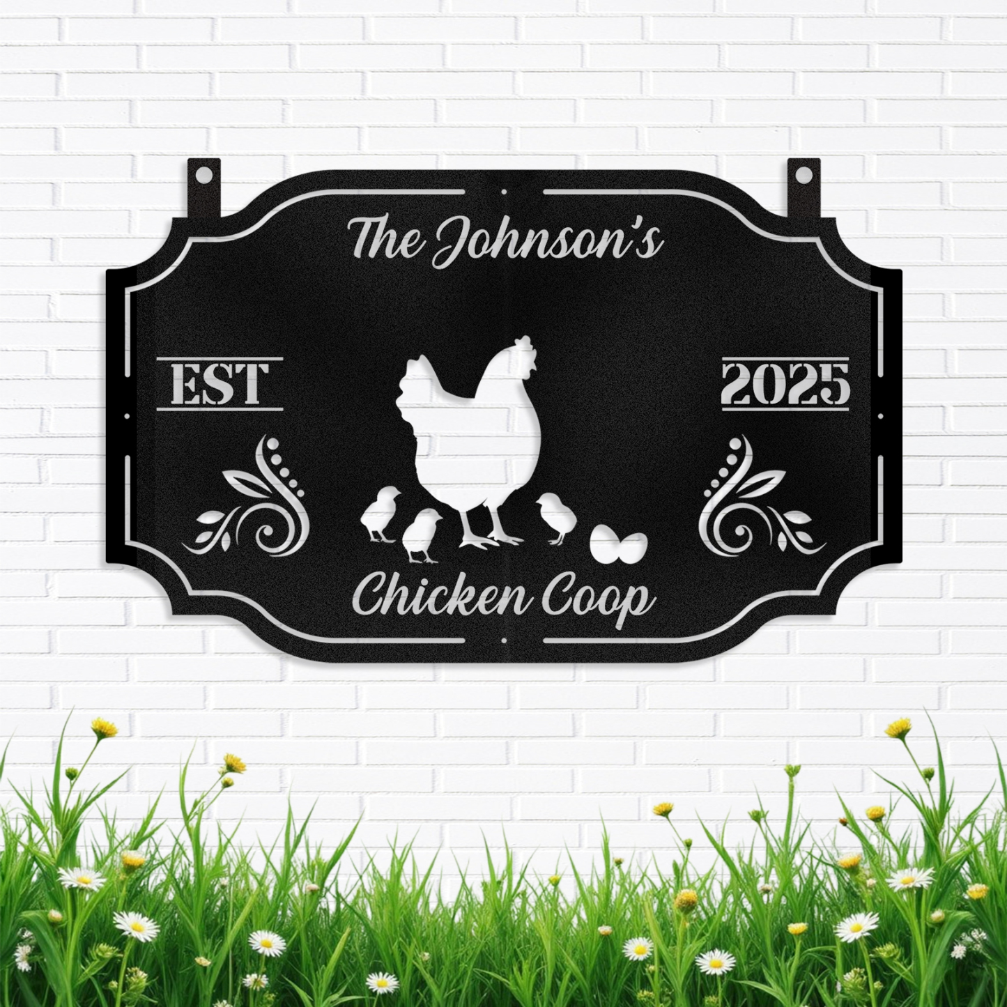Personalized Chicken Coop Signs, Metal Funny Farm Decor, Chicken Coop Accessories, Metal Outdoor Wall Art, Custom Hen House Sign, Rustic Farmhouse Wall Decor for Farm Yard Garden Color10