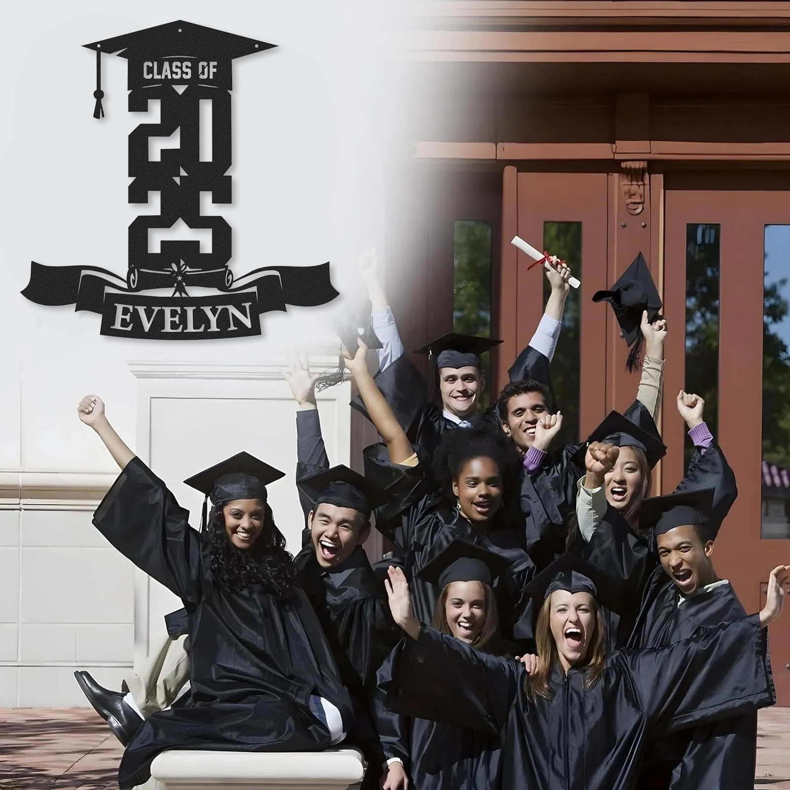 [Copy]Custom Minimalist Graduation Metal Sign Class of 2025 Personalized Wall Decor