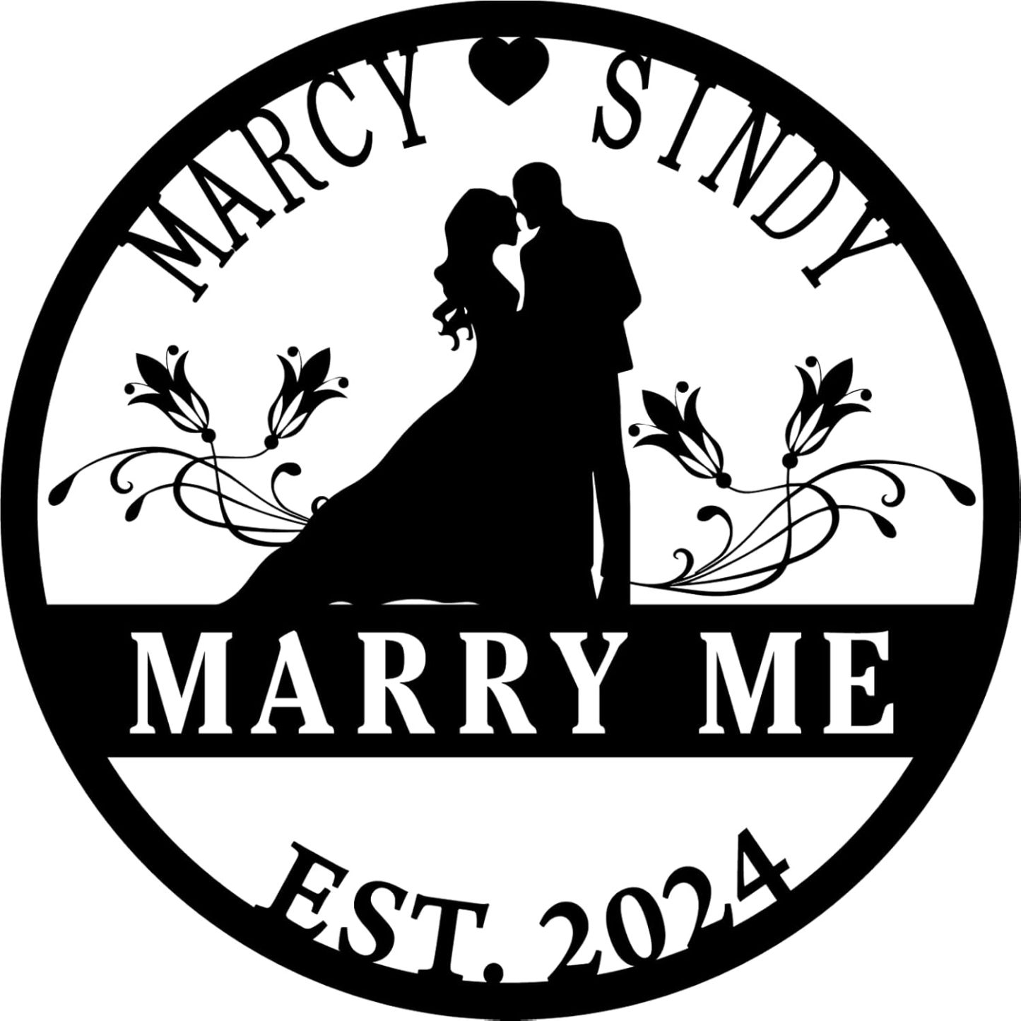 Personalized Wedding Metal Signs, Custom Wedding Date Sign, Engagement/Anniversary/Bridal Shower Gift ms003-MetalsignX