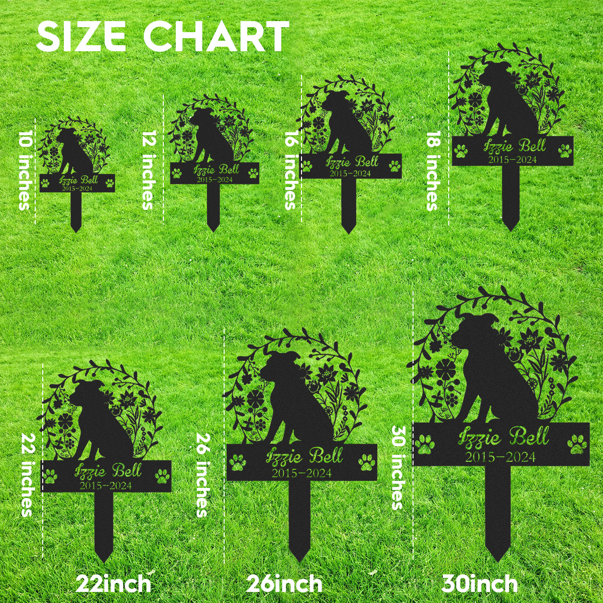 Custom Dog Memorial Stake Metal Sign