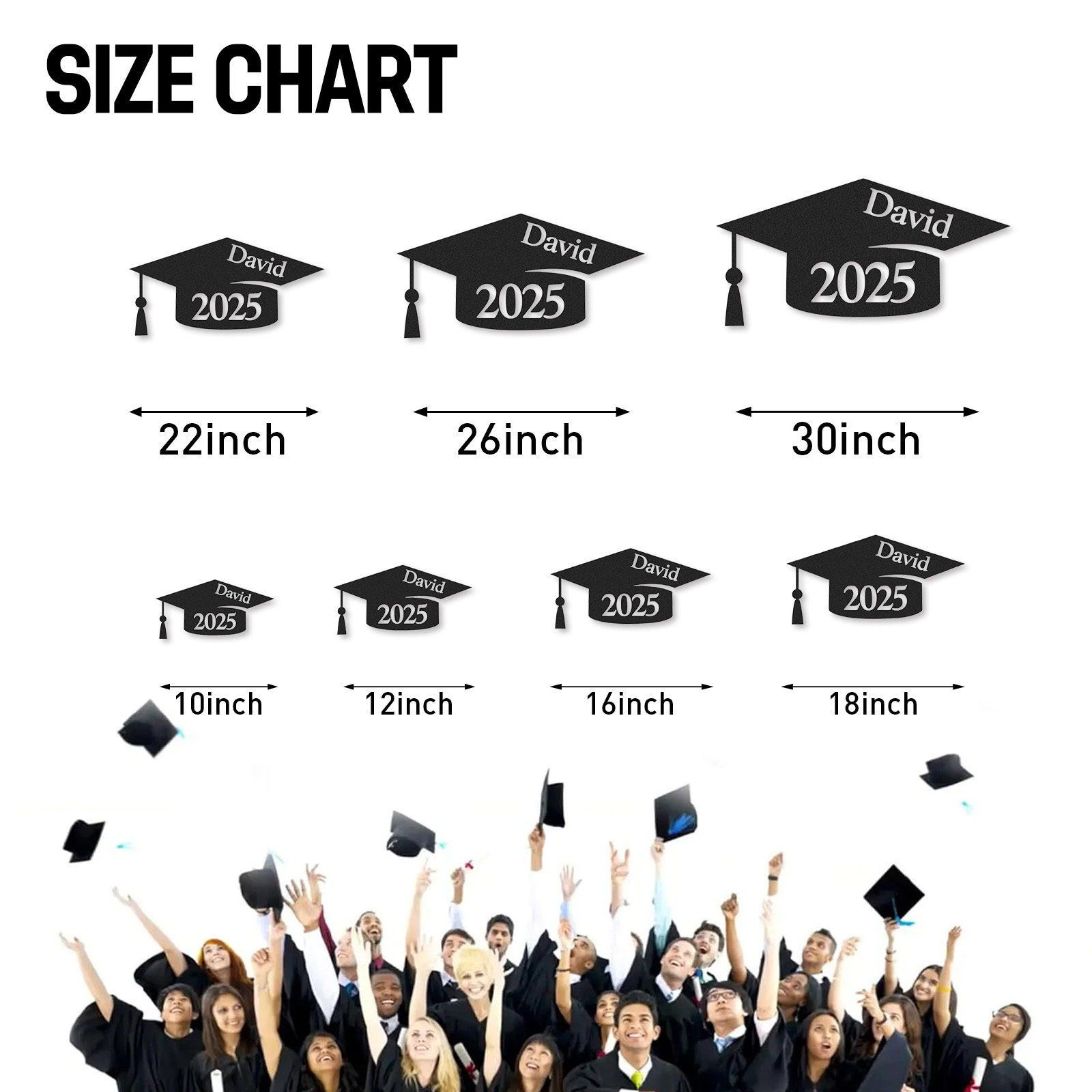 [Copy][Copy]Custom Minimalist Graduation Metal Sign Class of 2025 Personalized Wall Decor