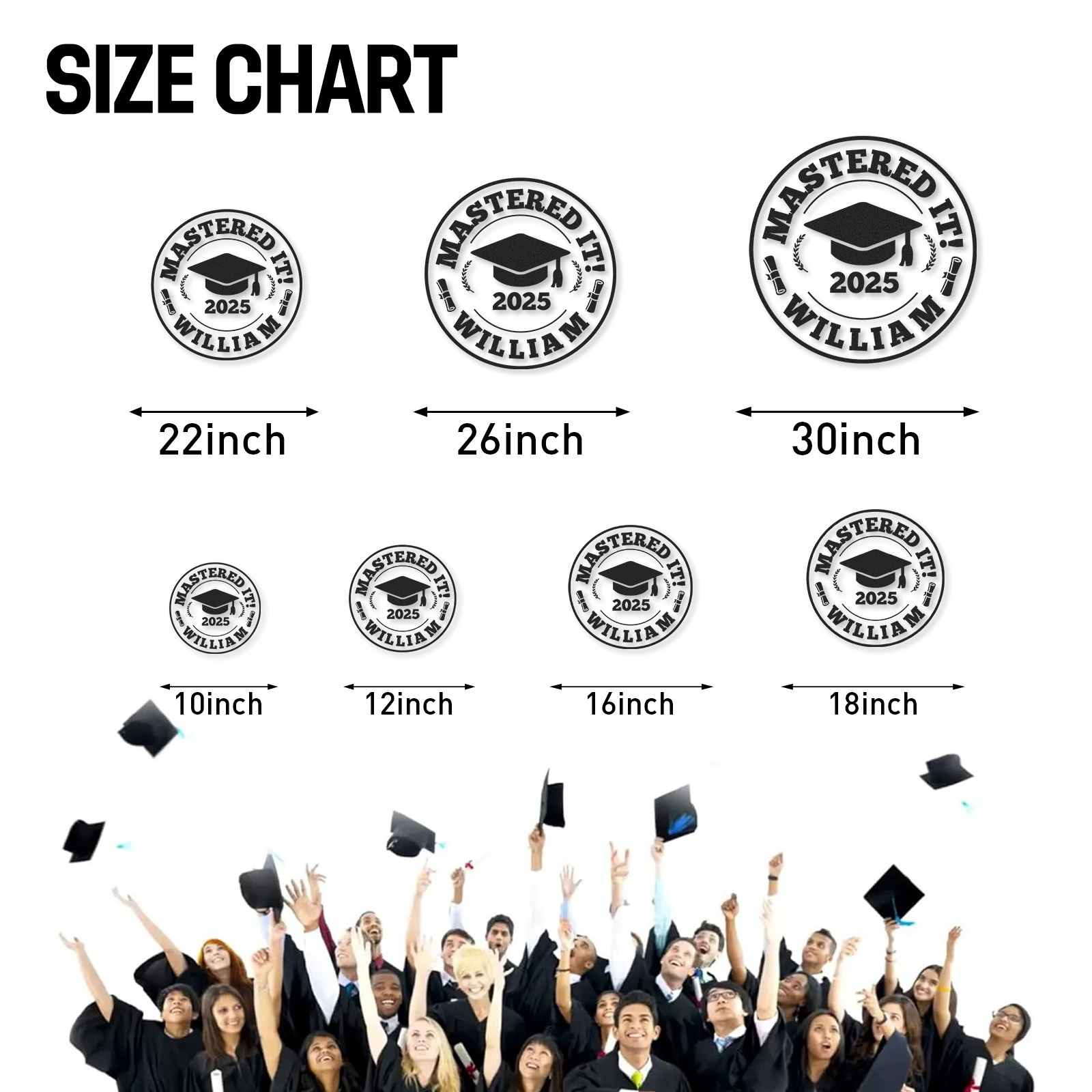[Copy][Copy][Copy]Custom Minimalist Graduation Metal Sign Class of 2025 Personalized Wall Decor