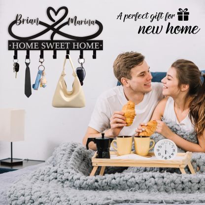 Personalized Key Holder for Wall, Custom Metal Deer Cabin Key Hooks with Name-MetalsignX