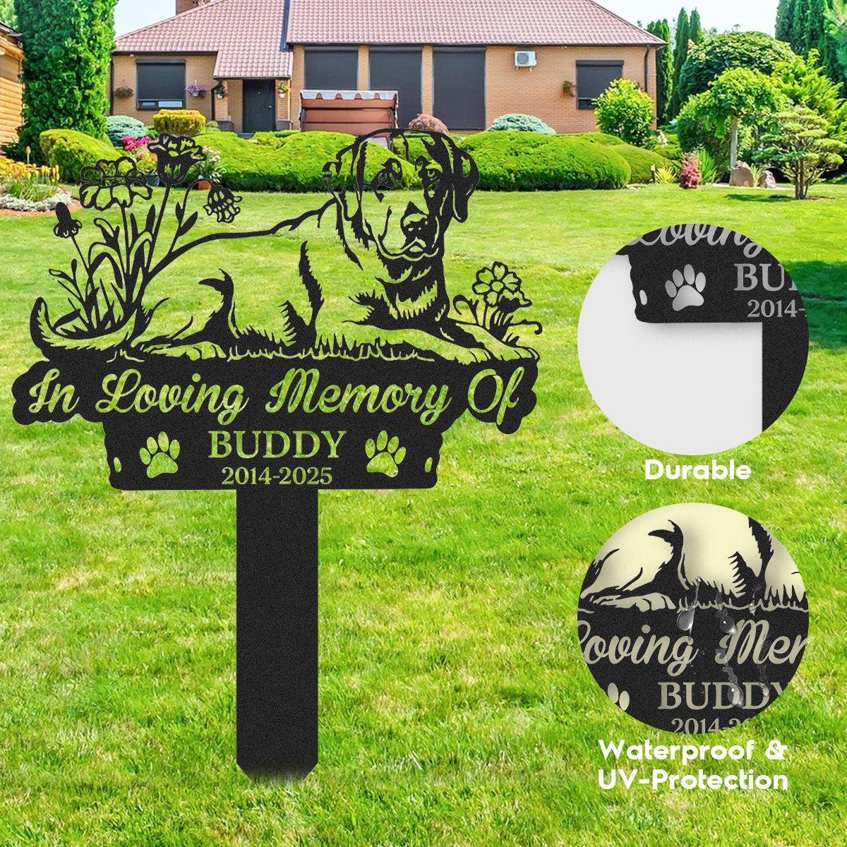 Labrador Memorial Garden Sign, Personalized Labrador Dog Memorial Sign, Pet Loss Tribute, Dog Loss Garden