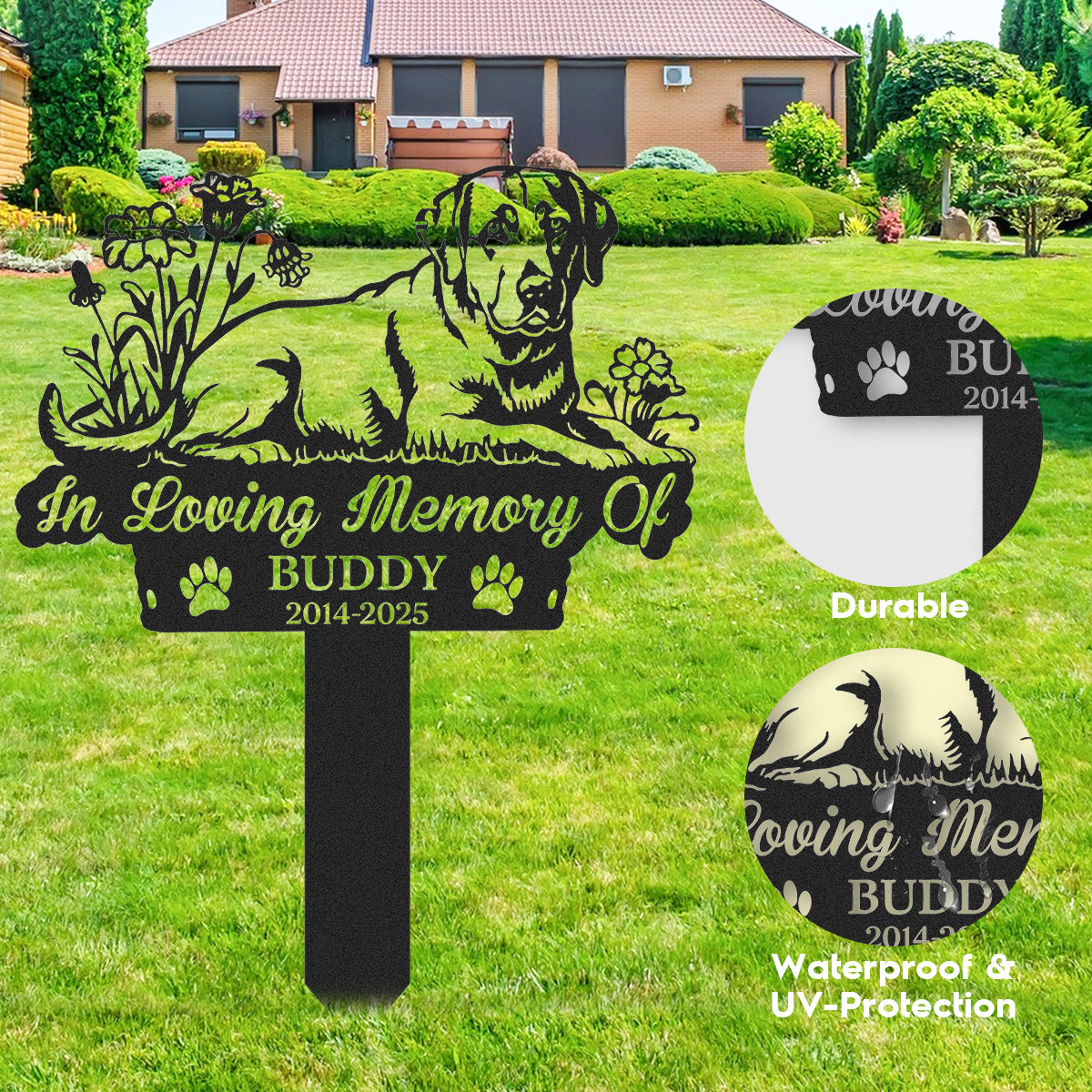 Labrador Memorial Garden Sign, Personalized Labrador Dog Memorial Sign, Pet Loss Tribute, Dog Loss Garden