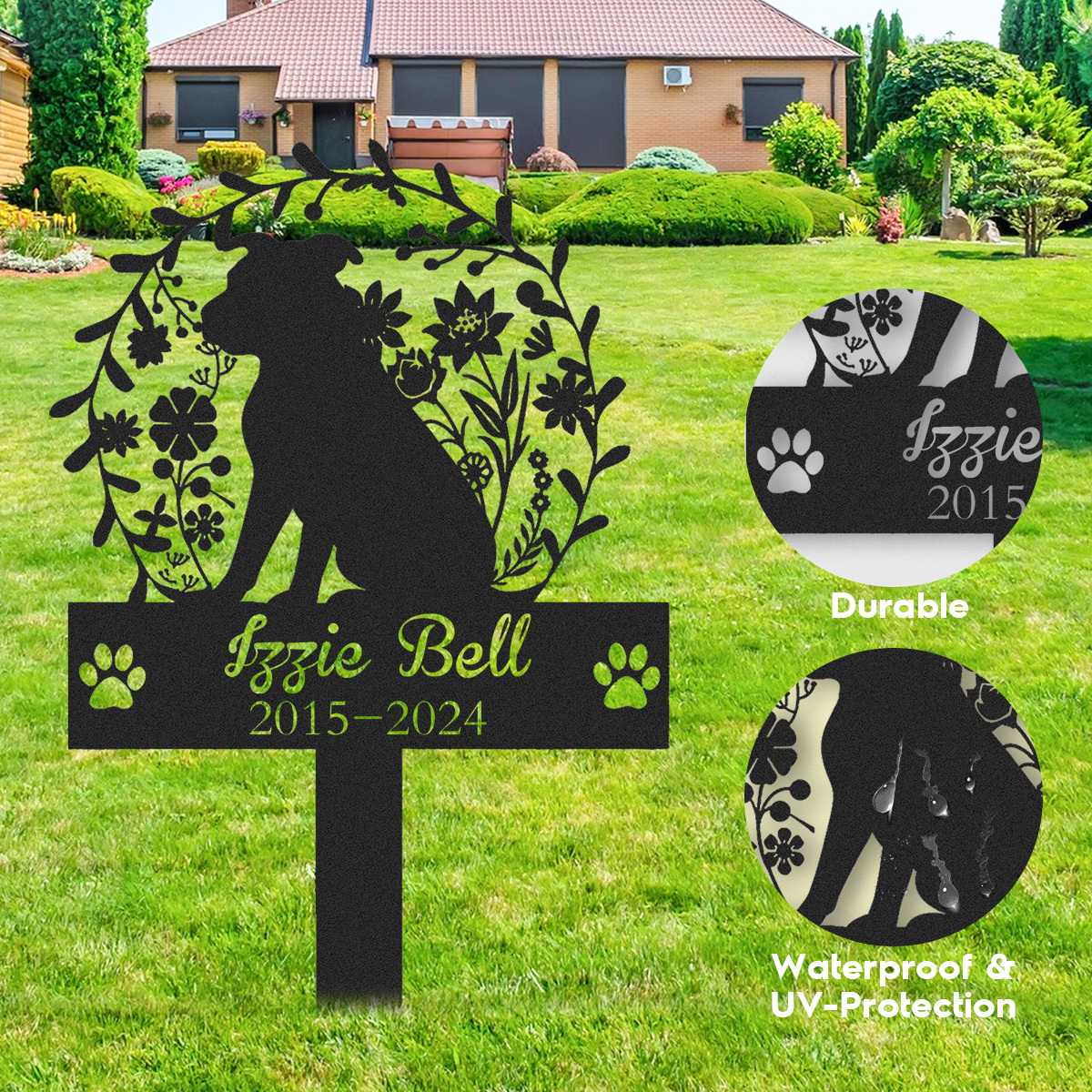 Custom Dog Memorial Stake Metal Sign