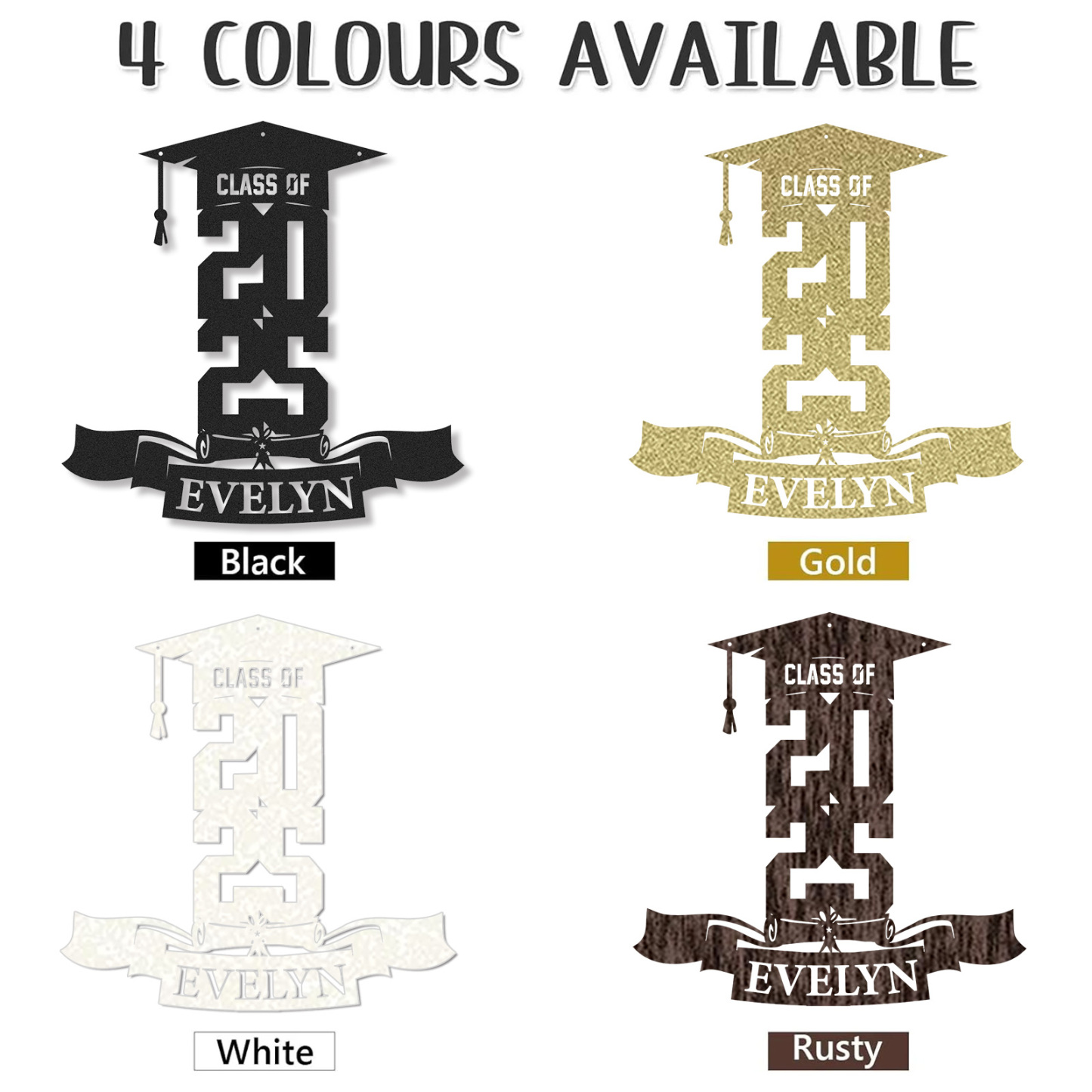 [Copy]Custom Minimalist Graduation Metal Sign Class of 2025 Personalized Wall Decor