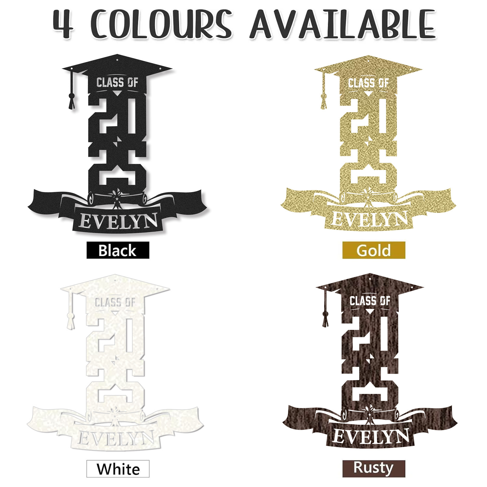 [Copy]Custom Minimalist Graduation Metal Sign Class of 2025 Personalized Wall Decor