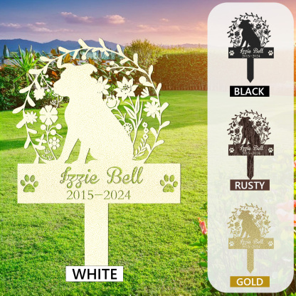 Custom Dog Memorial Stake Metal Sign