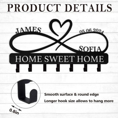 Personalized Key Holder for Wall, Custom Forest Deer Coat Rack Wall Hanging-MetalsignX