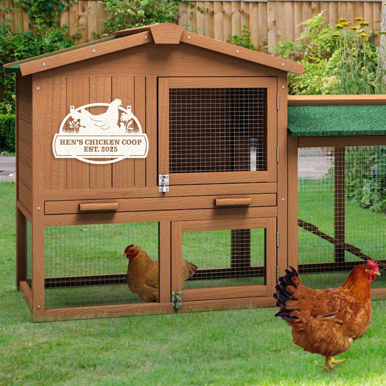 Personalized Chicken Coop Signs, Metal Funny Farm Decor, Chicken Coop Accessories, Metal Outdoor Wall Art, Custom Hen House Sign, Rustic Farmhouse Wall Decor for Farm Yard Garden Color10