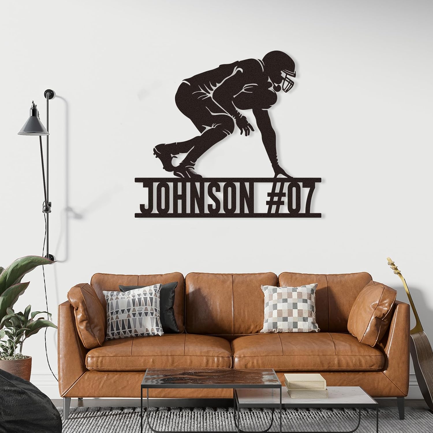 Personalized Football Metal Sign, Metal Signs Customized, Custom Ball Football Metal Wall Art, Custom Signs Outdoor Metal, Custom Name Sign Football Room Decor for Boys