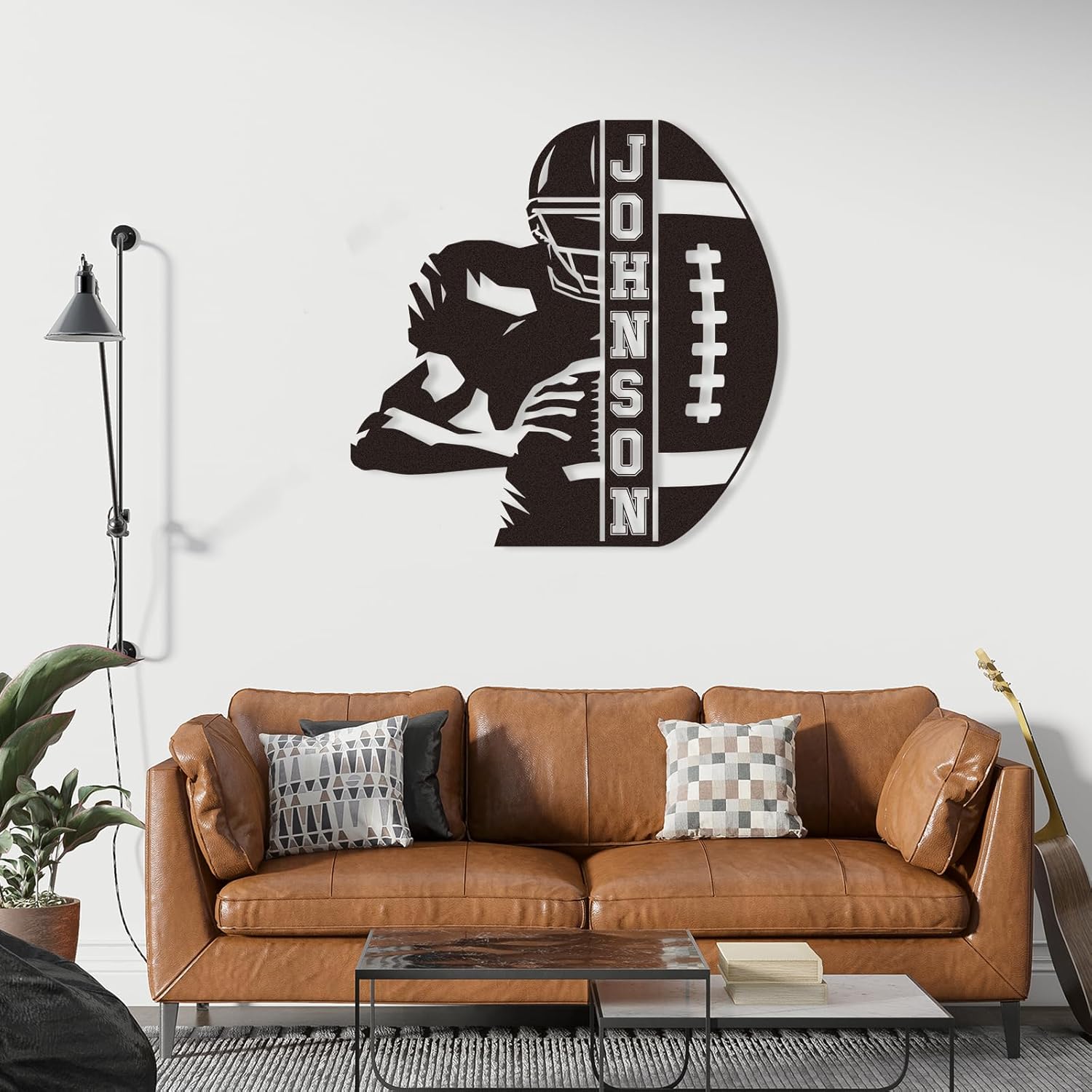 Personalized Football Metal Sign, Metal Signs Customized, Custom Ball Football Metal Wall Art, Custom Signs Outdoor Metal, Custom Name Sign Football Room Decor for Boys
