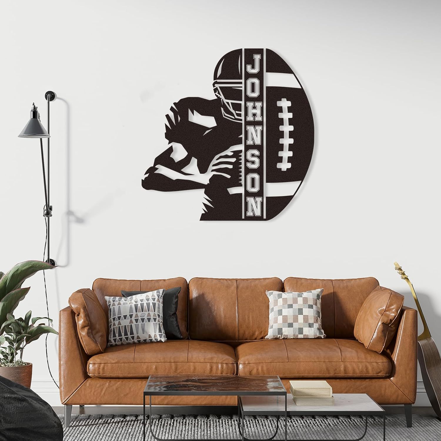 Personalized Football Metal Sign, Metal Signs Customized, Custom Ball Football Metal Wall Art, Custom Signs Outdoor Metal, Custom Name Sign Football Room Decor for Boys
