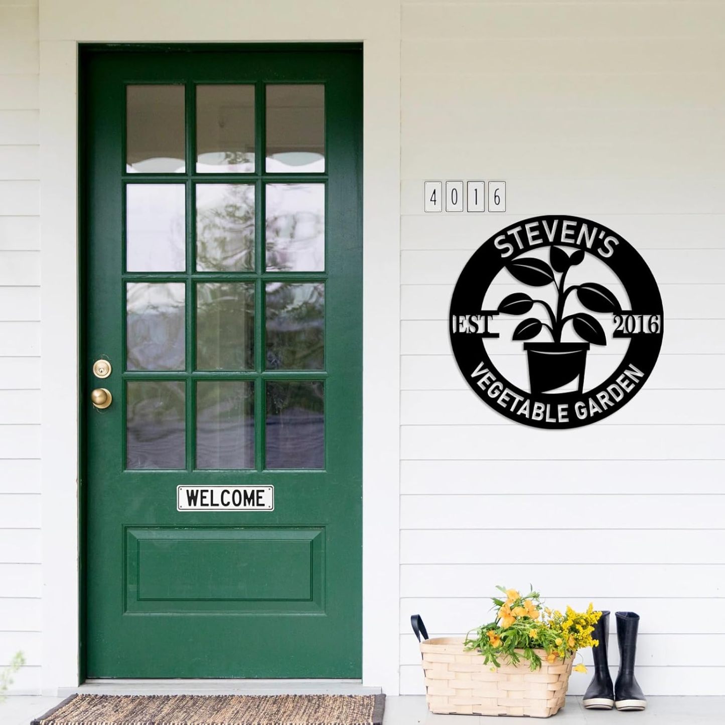 Personalized Garden Signs | Custom Name Garden Signs | Metal Garden Signs for Outside | Yard Signs Customized | Outdoor Metal Garden Wall Art | Patio Sign | Metal Garden Decor Gift for Gardener