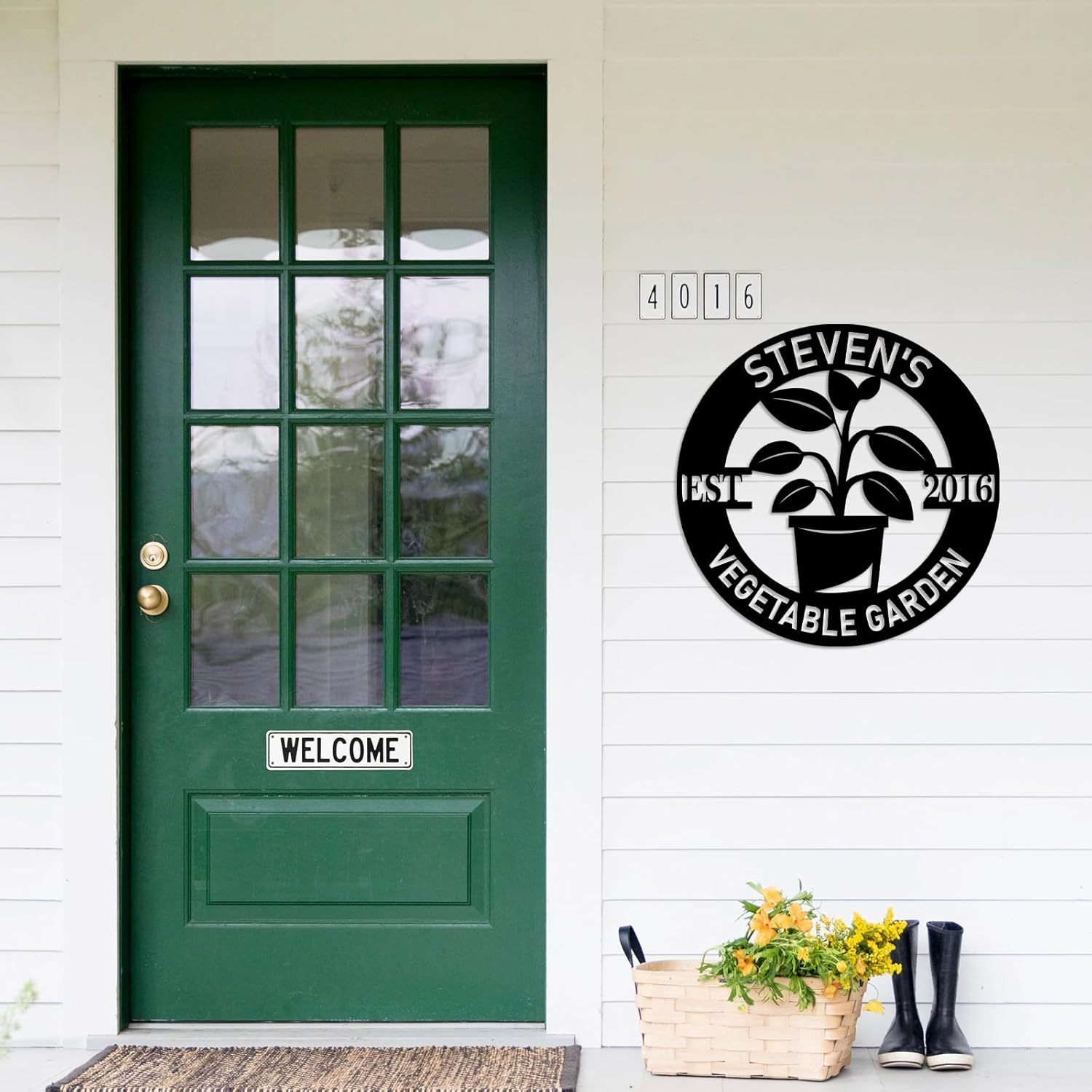 Personalized Garden Signs | Custom Name Garden Signs | Metal Garden Signs for Outside | Yard Signs Customized | Outdoor Metal Garden Wall Art | Patio Sign | Metal Garden Decor Gift for Gardener