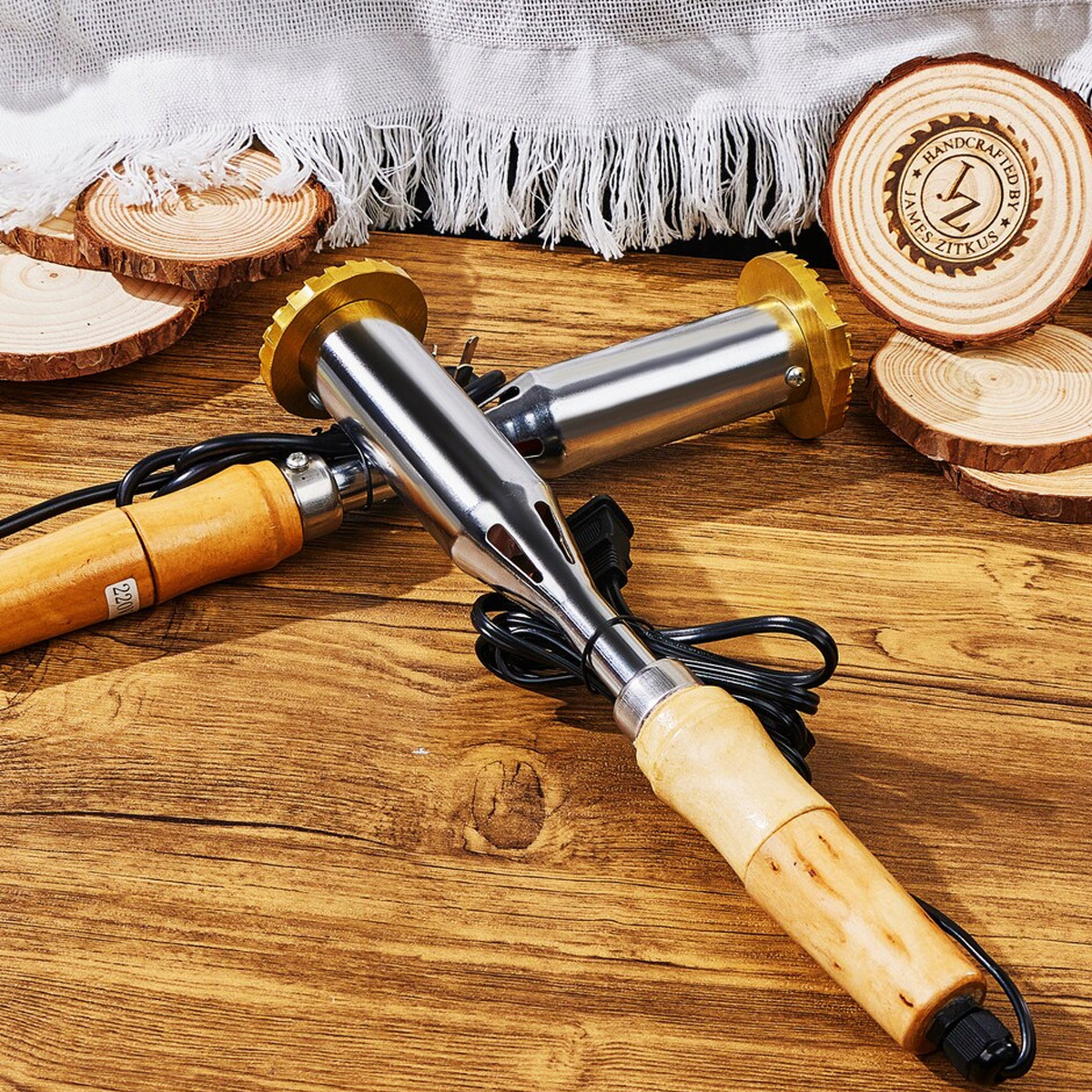 Custom branding iron for wood , Perfect for woodworking tools or Christmas gifts , Electric wood burning stamp