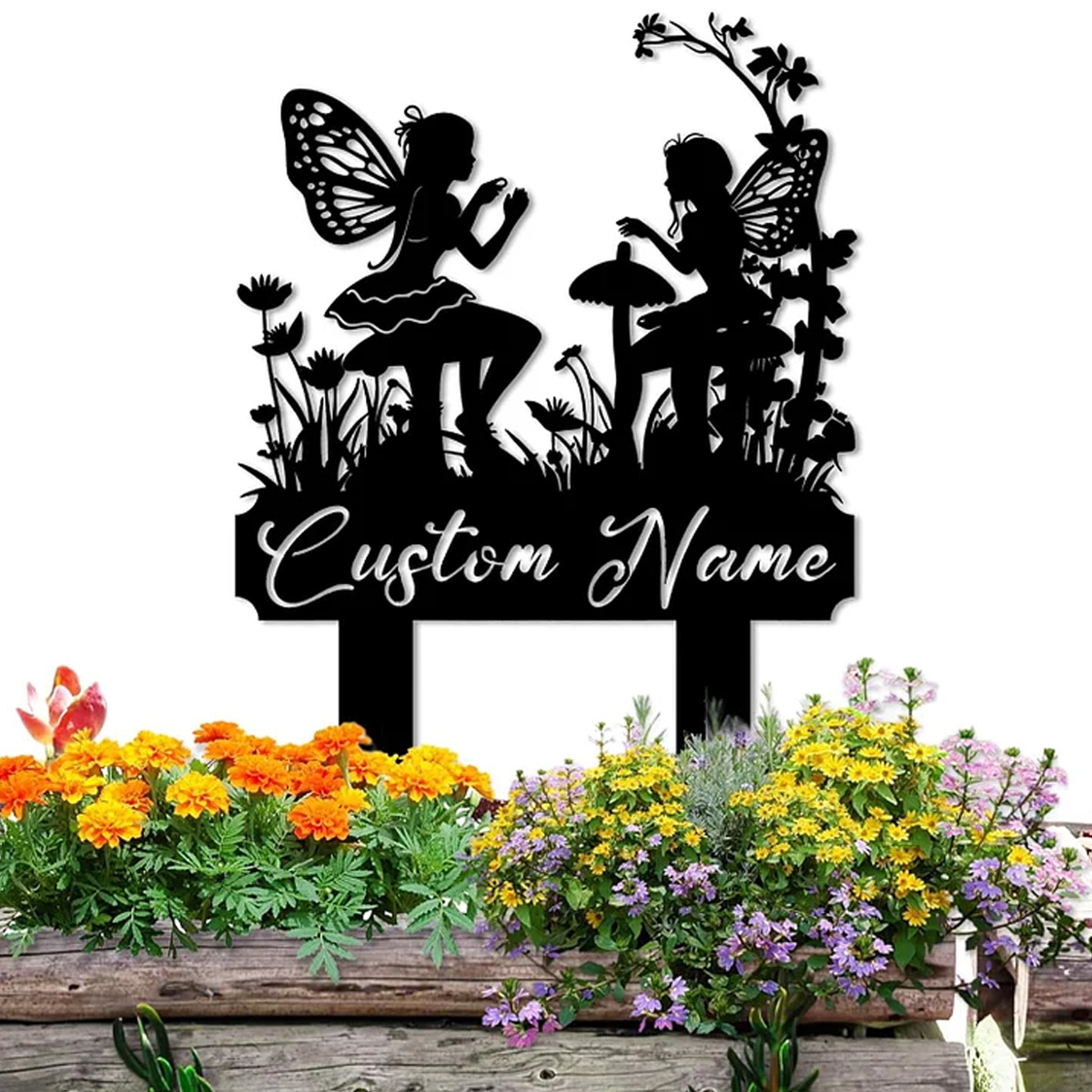 Personalized Enchanted Garden Stake , Custom Metal Sign for Outdoor Fairy Themes-MetalsignX