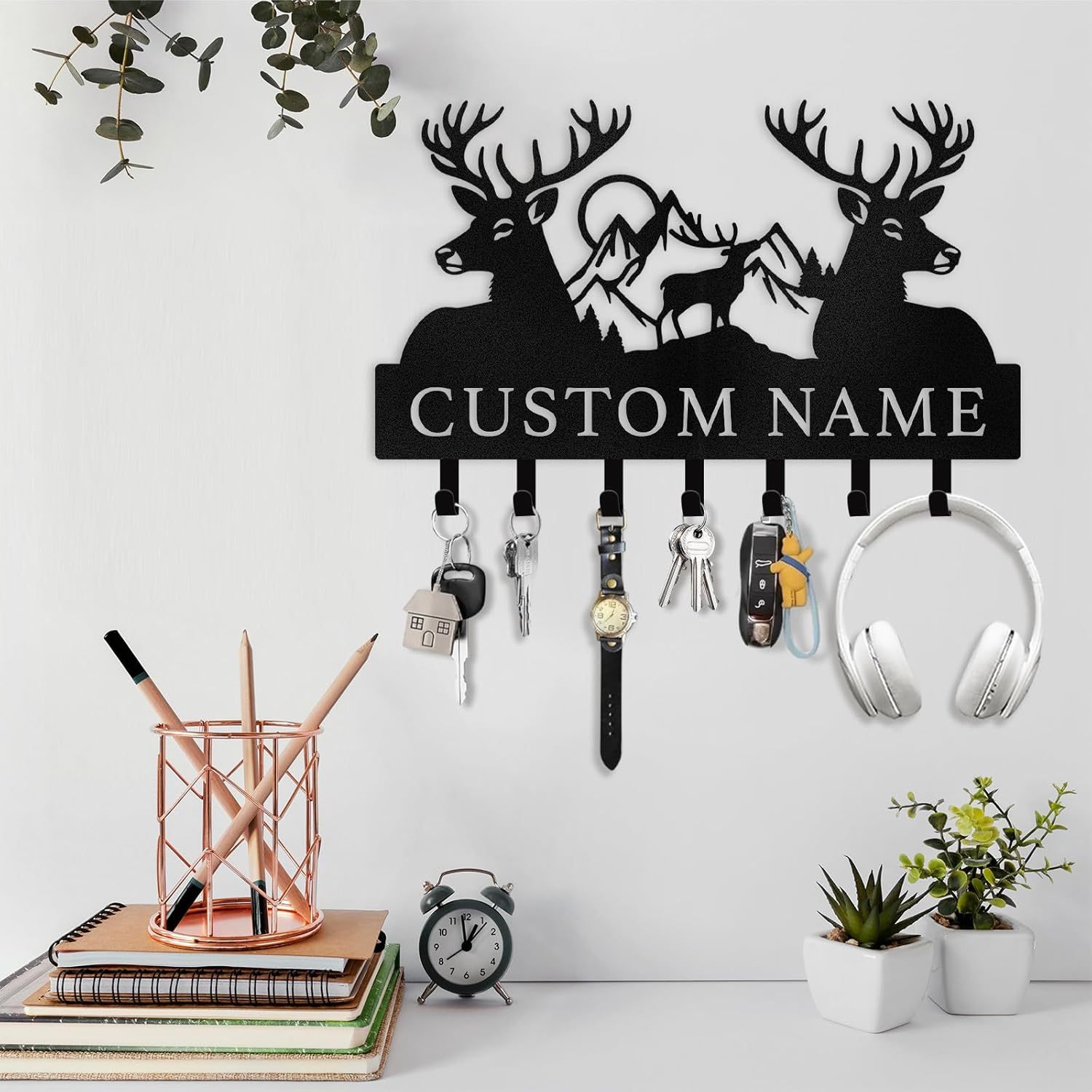 Personalized Polar  Key Hanger, Custom Metal Key Rack  | Unique Wall Organizer for Home Decor-MetalsignX