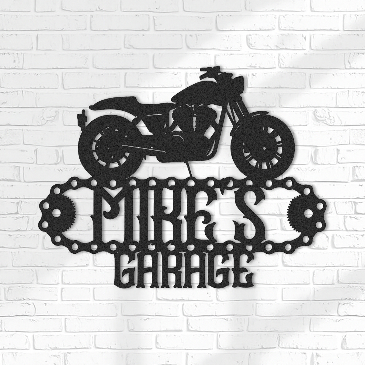 Personalized Motorcycle Sign, Custom Biker Name, Acrylic Garage Decor