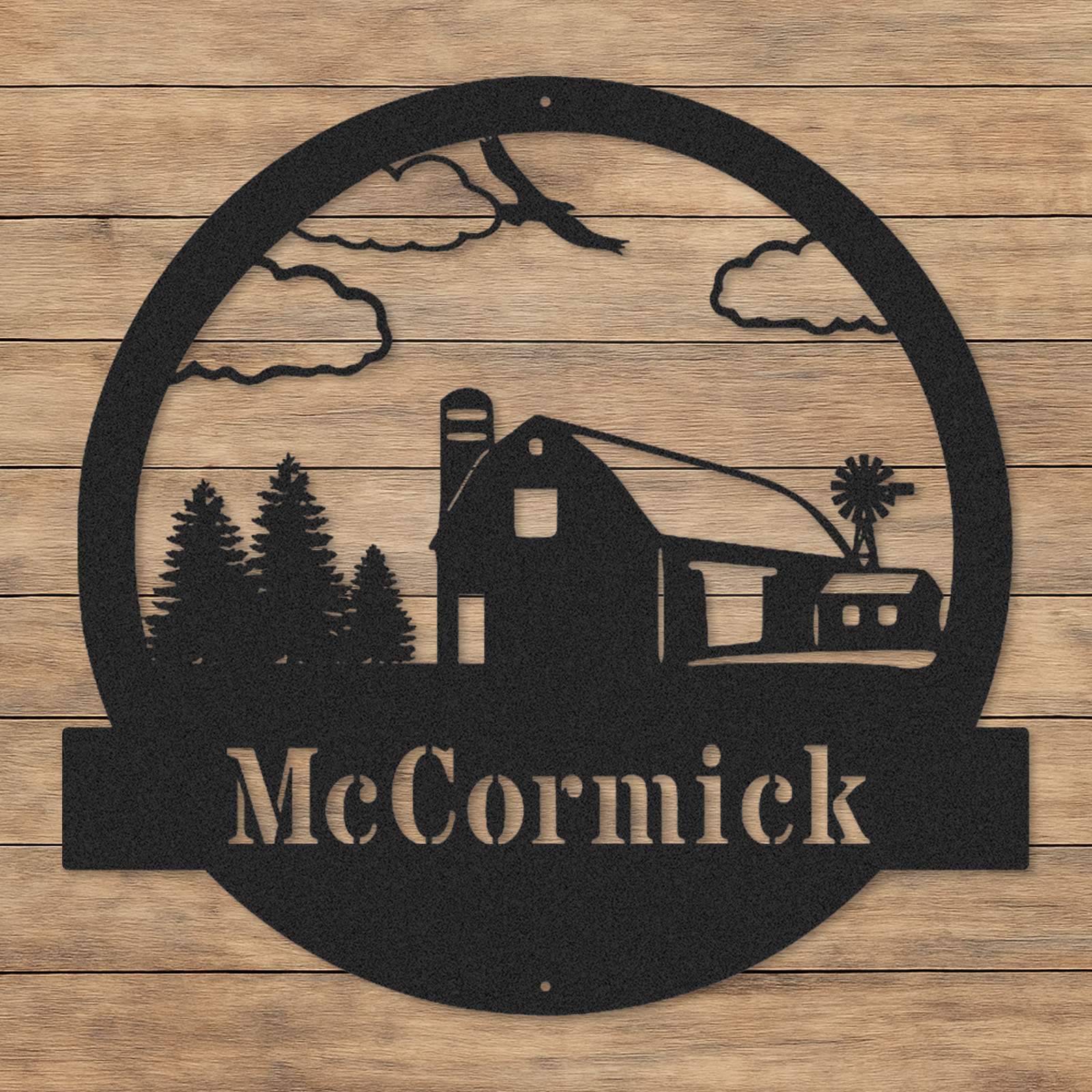 Personalized Farm Metal Barn Sign, Custom Farmhouse Decor, Rustic Outdoor Metal Sign, Barn Wall Art