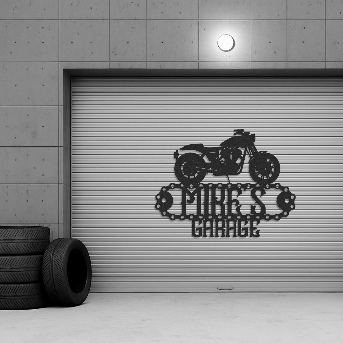 Personalized Motorcycle Sign, Custom Biker Name, Acrylic Garage Decor