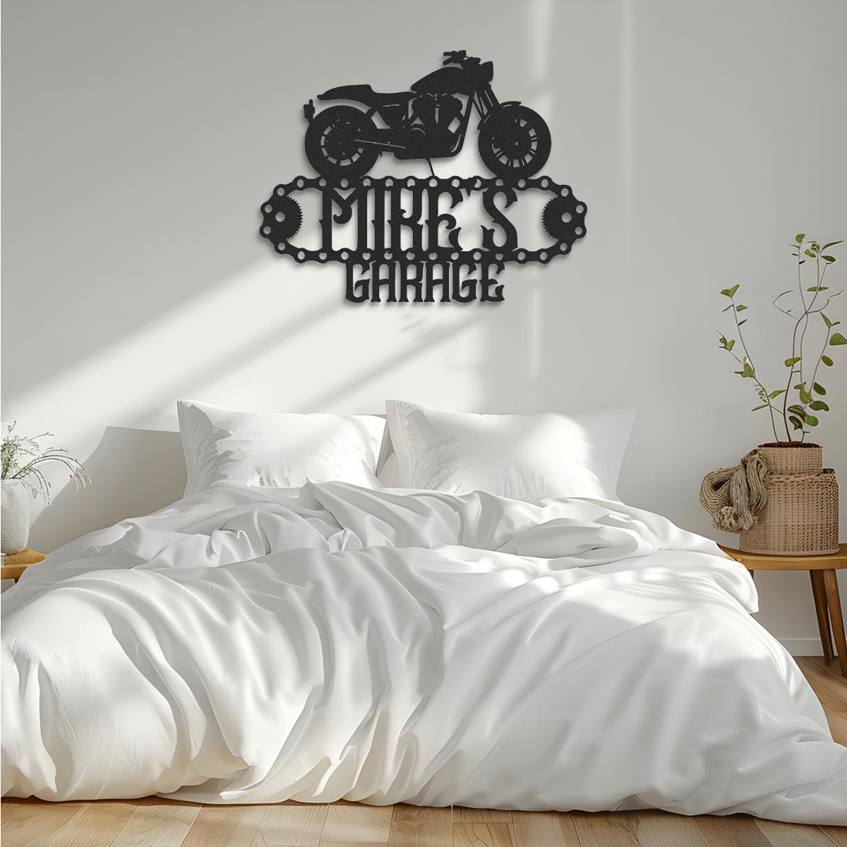 Personalized Motorcycle Sign, Custom Biker Name, Acrylic Garage Decor