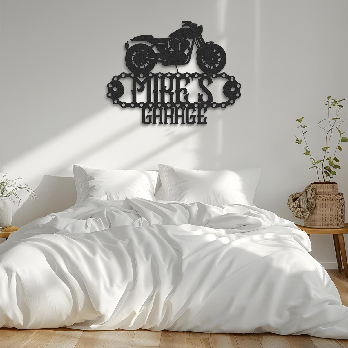 Personalized Motorcycle Sign, Custom Biker Name, Acrylic Garage Decor