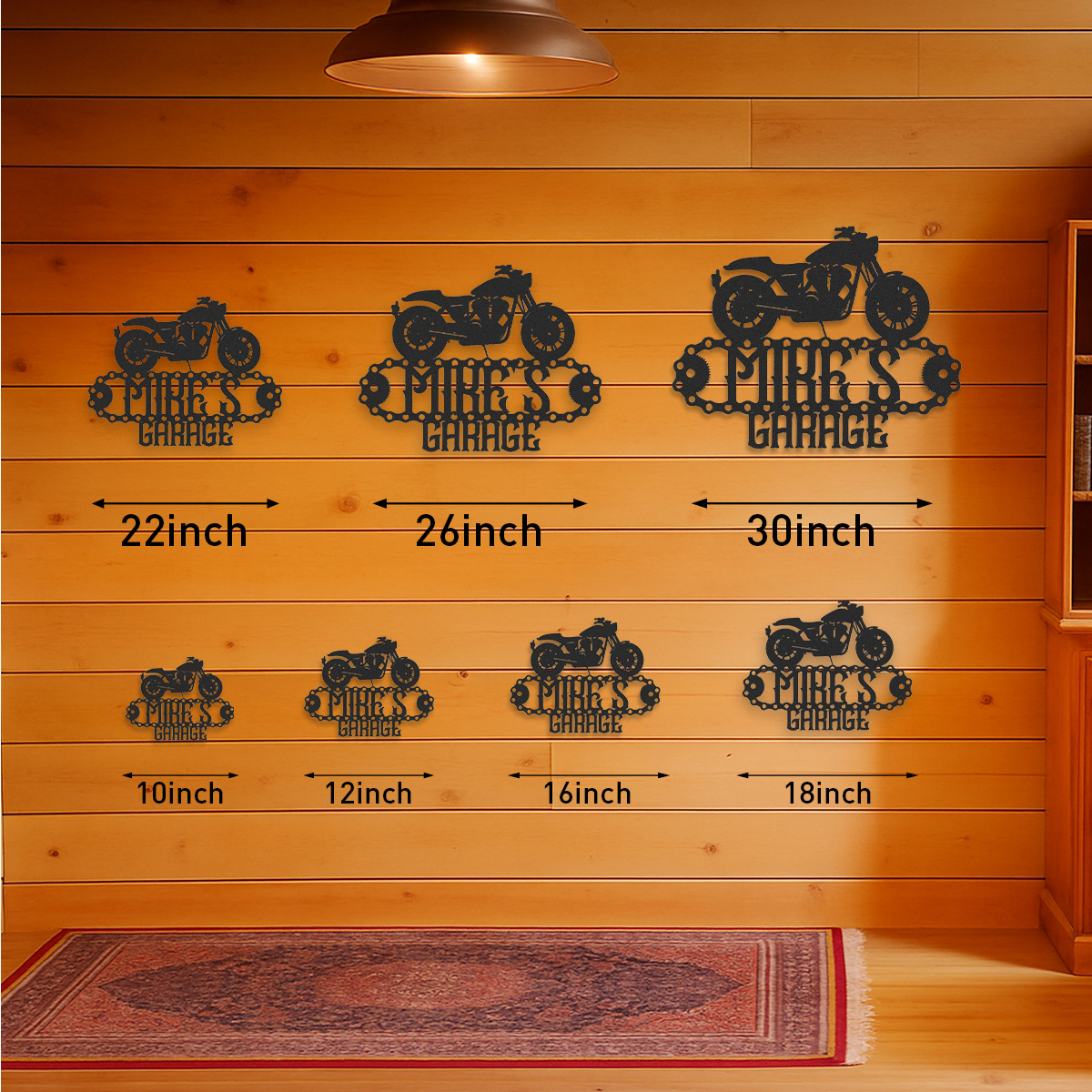 Personalized Motorcycle Sign, Custom Biker Name, Acrylic Garage Decor