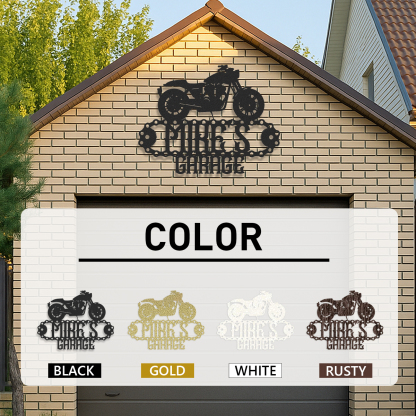 Personalized Motorcycle Sign, Custom Biker Name, Acrylic Garage Decor