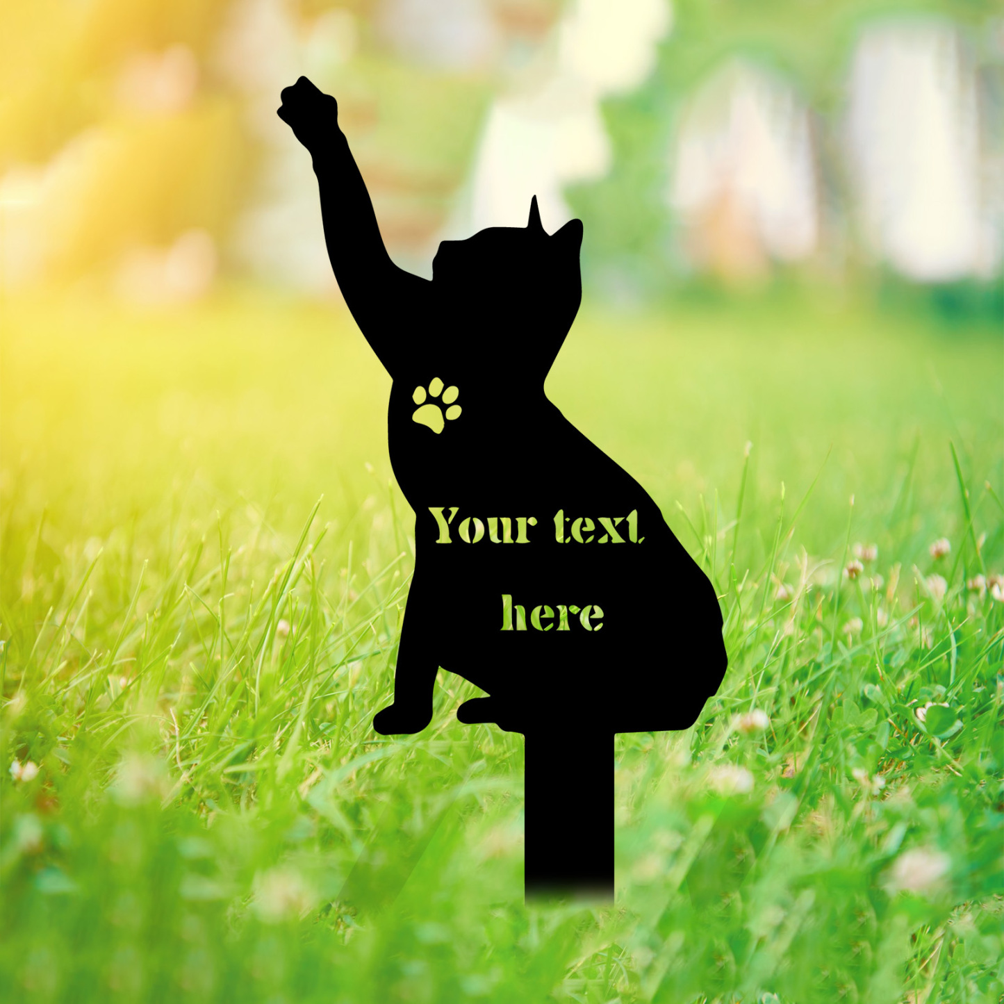 Custom Cat Memorial Stake Personalized Cat Memorial Plaque with Stake Cat Grave Marker Cat Memorial Gift