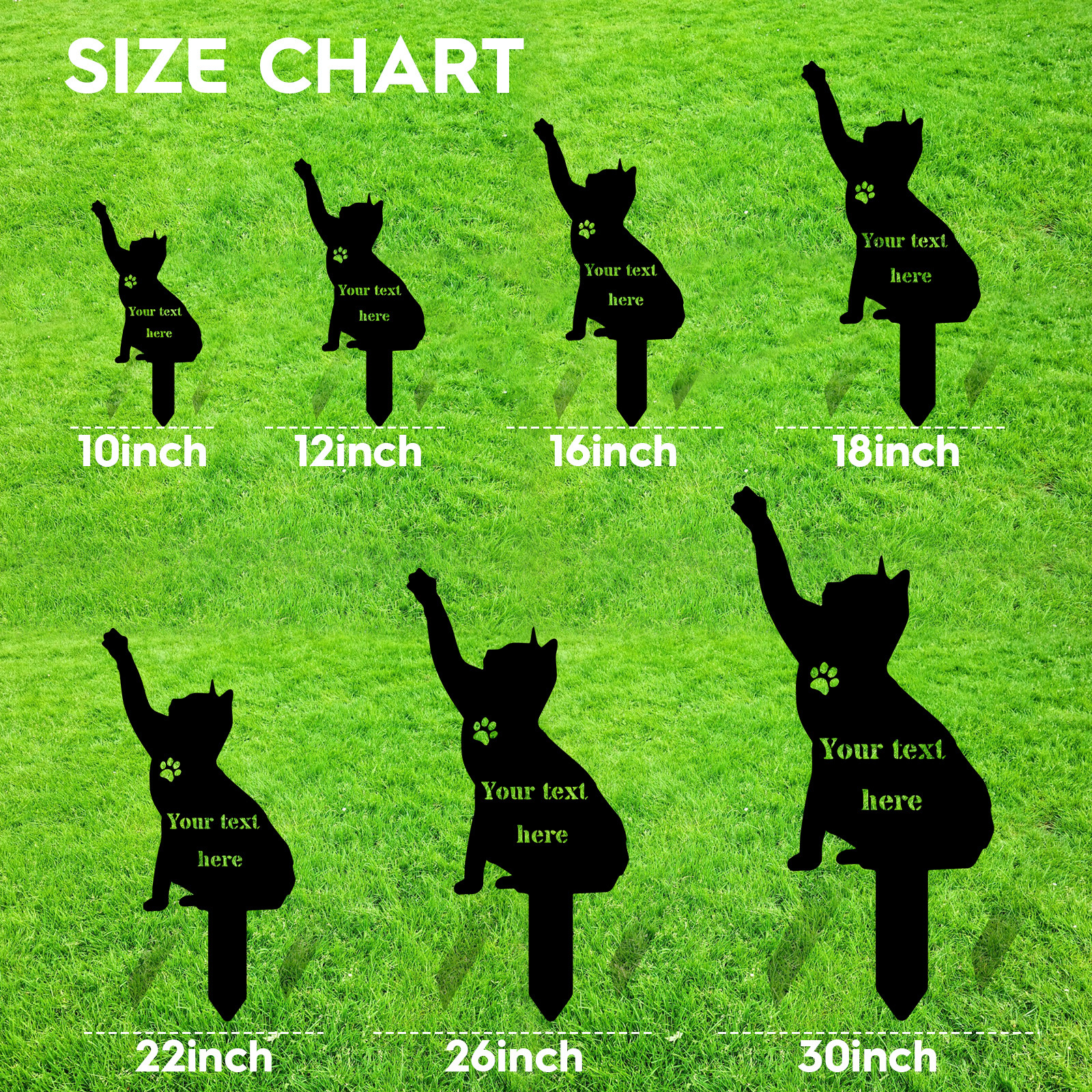 Custom Cat Memorial Stake Personalized Cat Memorial Plaque with Stake Cat Grave Marker Cat Memorial Gift