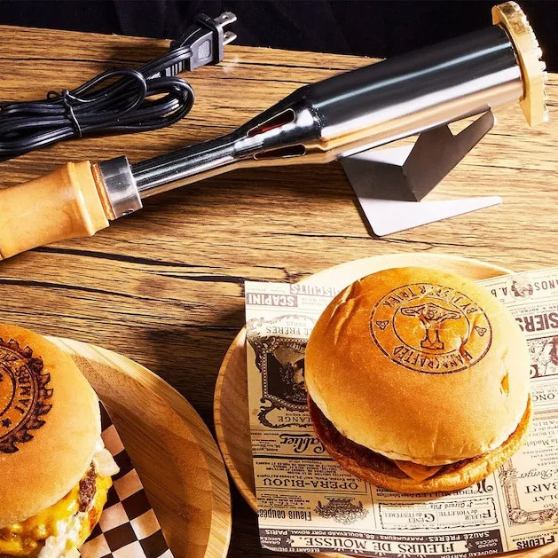 Custom branding iron for Burgers/Woodworking/BBQ , Any logo can be engraved, Electric wood burning stamp custom, Branding iron for Wood