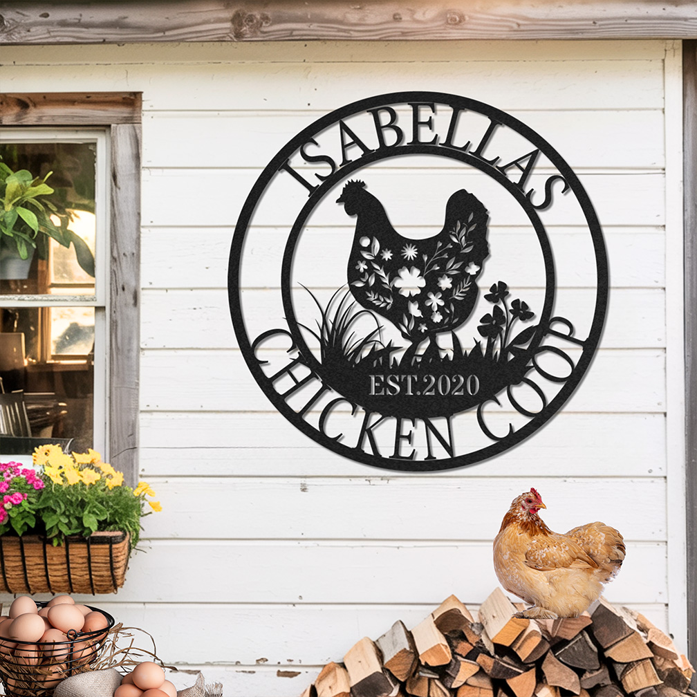 Custom Metal Signs Chicken Coop Signs for Farm Yard Decor