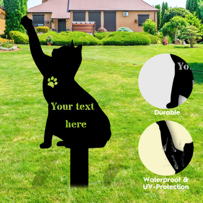 Custom Cat Memorial Stake Personalized Cat Memorial Plaque with Stake Cat Grave Marker Cat Memorial Gift
