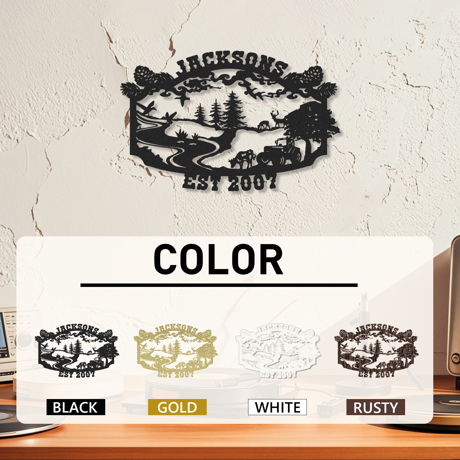 Custom Metal Signs, Personalized Farm House Metal Sign, Metal Wall Decor, Personalized Camping/Wedding Gifts Mothers Day Gifts