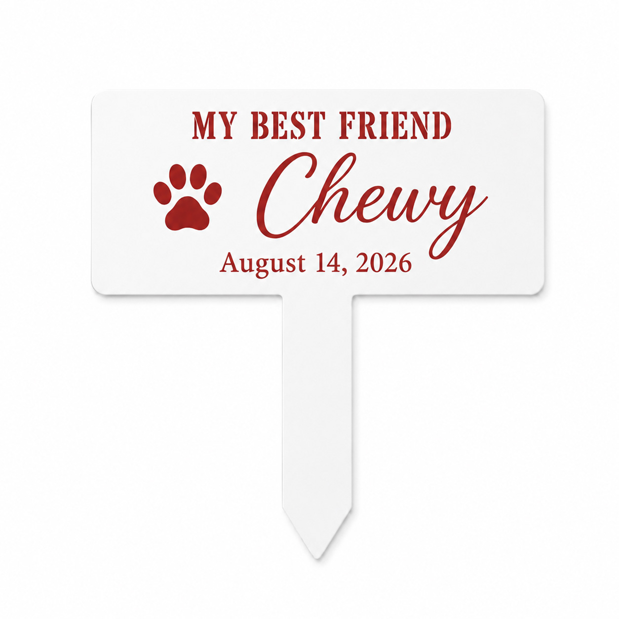 Custom Pet Memorial Garden Stake
