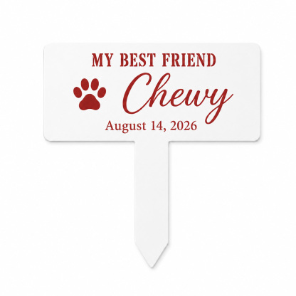 Custom Pet Memorial Garden Stake