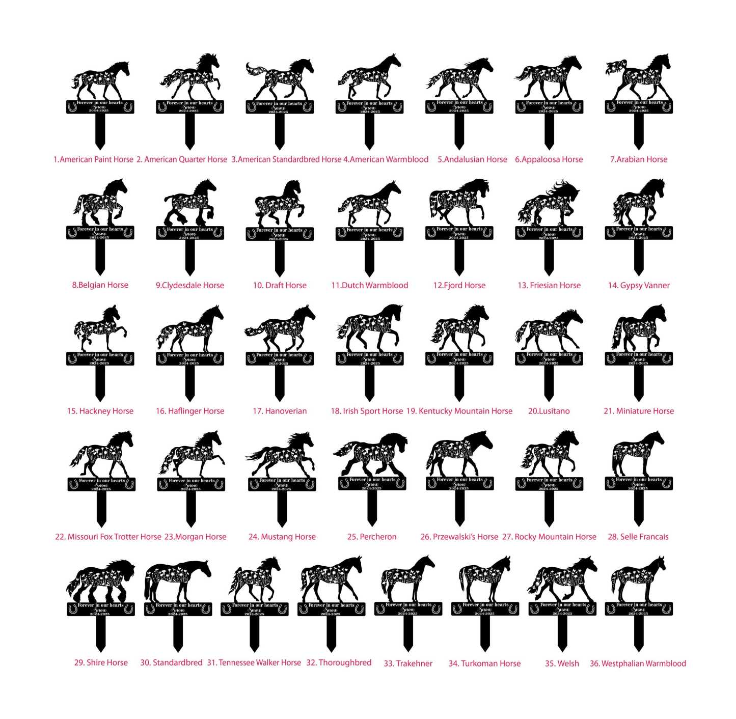 Custom Horse Garden Memorial Sign, Personalized Pet Grave Marker, Equine Remembrance Plaque, Horse Lovers Metal Yard Sign , Horse Loss Gift